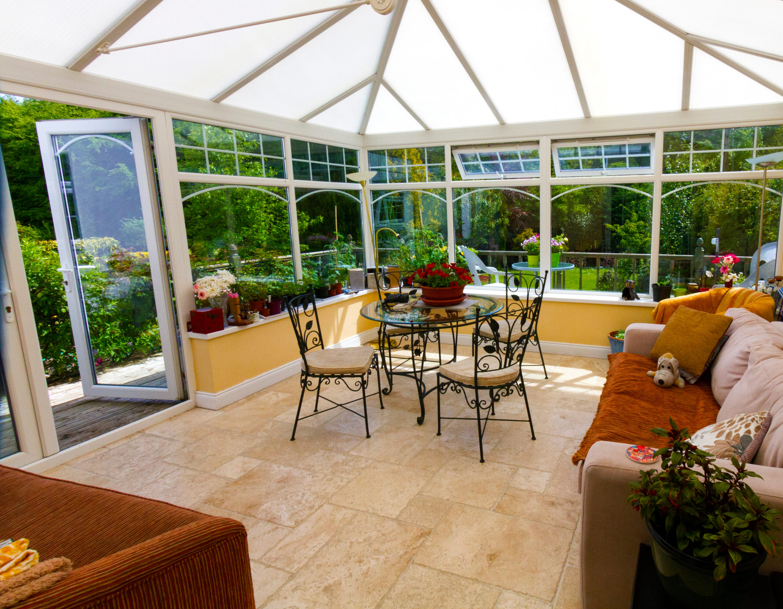 interior of a bespoke conservatory designed by Stormshield for a property in Cramlington